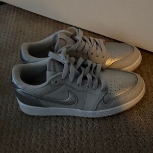 Nike Metallic Gray Low-Top Sneakers